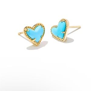 Kendra Scott blue heart earrings